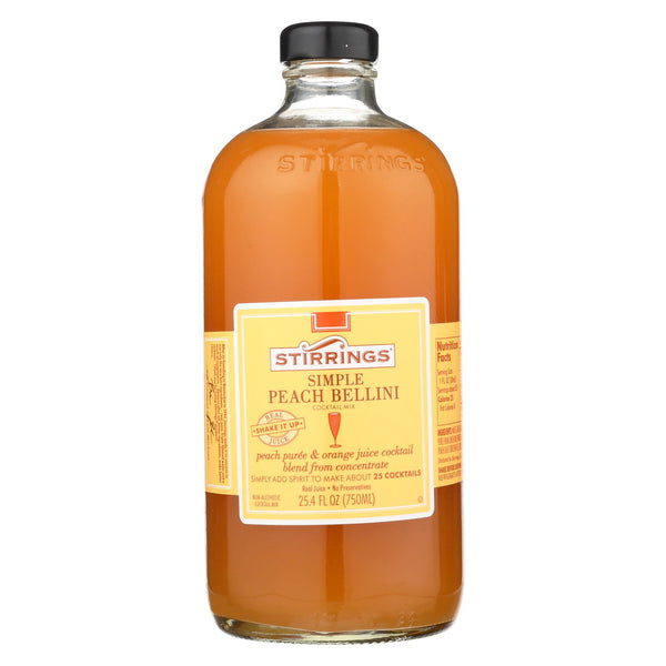 Stirrings - Mix Simple Peach Bellini - Case Of 6 - 25.4 Fz