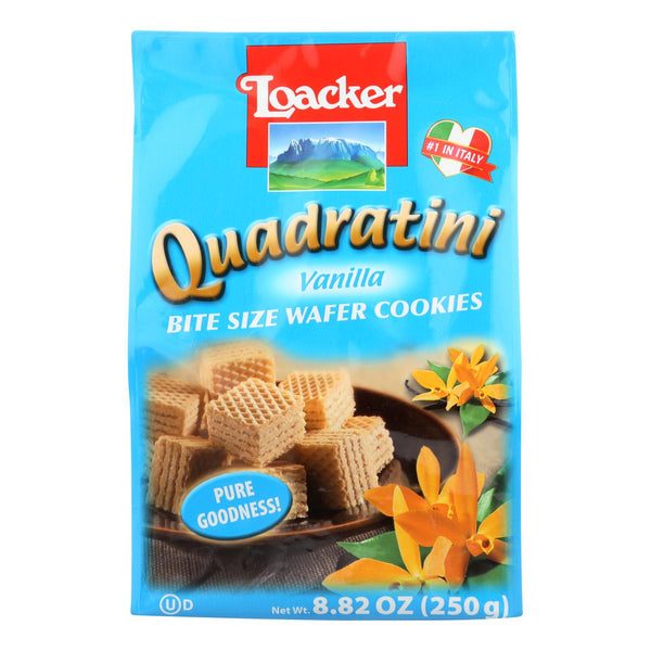 Loacker Quadratini Vanilla Wafer Cookies - Case Of 6 - 8.82 Oz