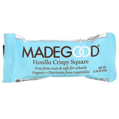 MadeGood, Crispy Squares, Vanilla, 6 Bars, 0.78 oz Pack of 2
