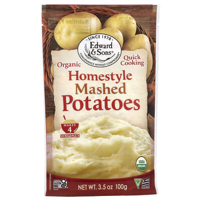 Edward & Sons, Organic Mashed Potatoes, Homestyle, 3.5 oz (100 g)-3PACK