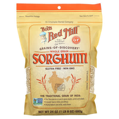 Bob's Red Mill, Whole Grain, Sorghum, Gluten Free, 1 lb 8 oz (680 g)-2 PACK
