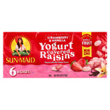 Sun-Maid, Yogurt Covered Raisins, Strawberry & Vanilla, 6 Boxes, 1 oz (28.3 g) Each 2 PACK