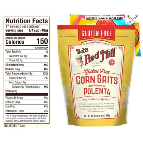 Bob's Red Mill, Polenta, Corn Grits, Gluten Free, 24 oz Pack of 2