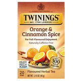 Twinings, Flavored Herbal Tea, Orange & Cinnamon Spice, Caffeine Free, 20 Tea Bags, 1.41 oz 2pack