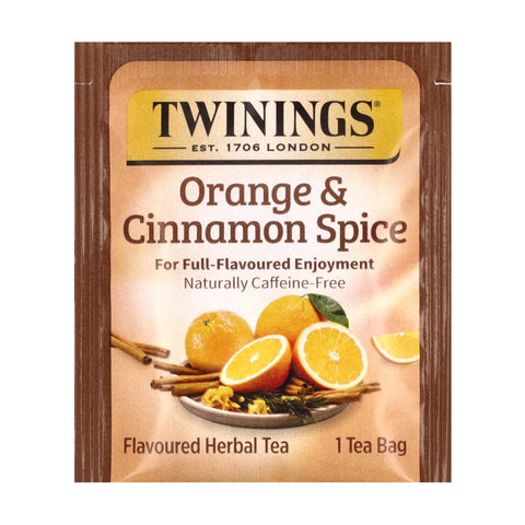 Twinings, Flavored Herbal Tea, Orange & Cinnamon Spice, Caffeine Free, 20 Tea Bags, 1.41 oz 2pack