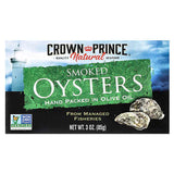 Crown Prince Natural, Smoked Oysters, In Olive Oil, 3 oz (85 g)-2PACK