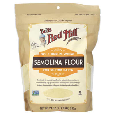 Bob's Red Mill, Semolina Flour, 24 oz (680 g)-2PACK
