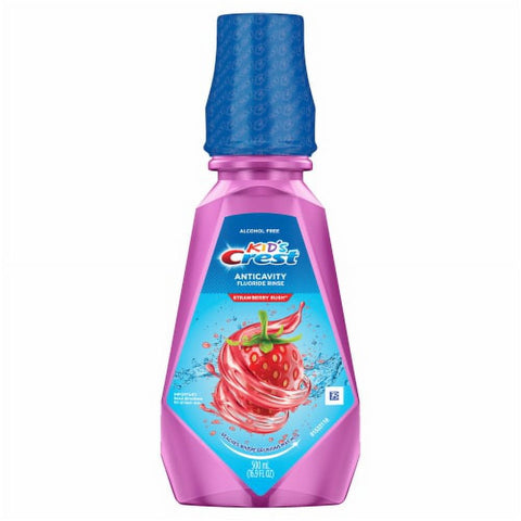 Crest Strawberry Rush Kid's Anticavity Alcohol Free Fluoride Rinse