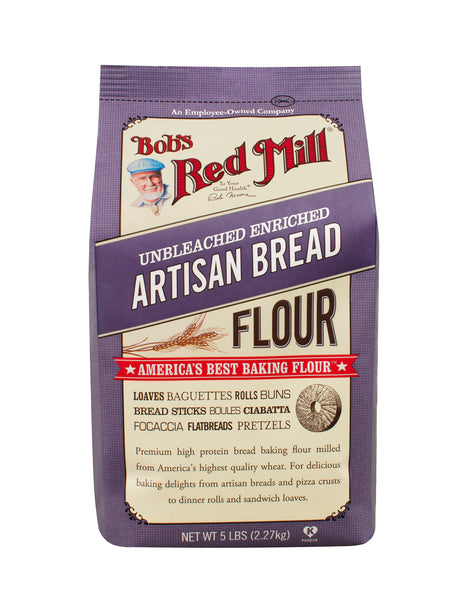 Bob's Red Mill Non-GMO Artisan Bread Flour Unbleached Enriched -- 5 lbs