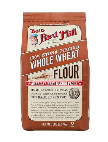 Bob's Red Mill Non-GMO Whole Wheat Flour -- 5 lbs