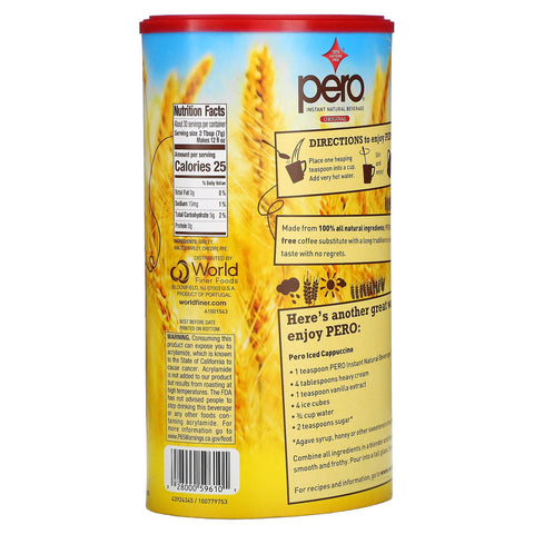 Pero, Instant Natural Beverage, Caffeine Free, Original, 7 Oz
