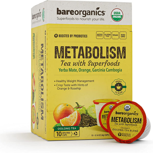 BareOrganics Slim Care Superfood Tea - Oolong Tea - 10 K-Cups