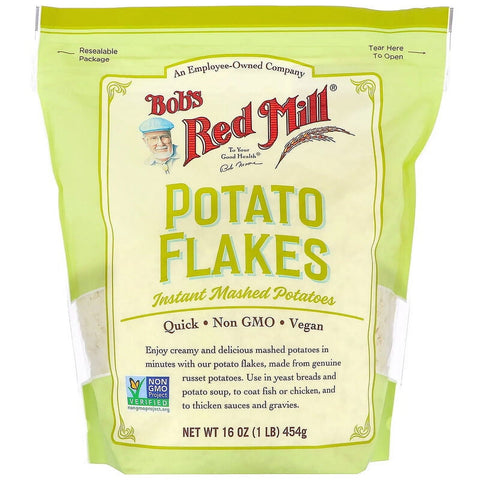 Bob's Red Mill, Potato Flakes, Instant Mashed Potatoes, 16 oz Pack of 2