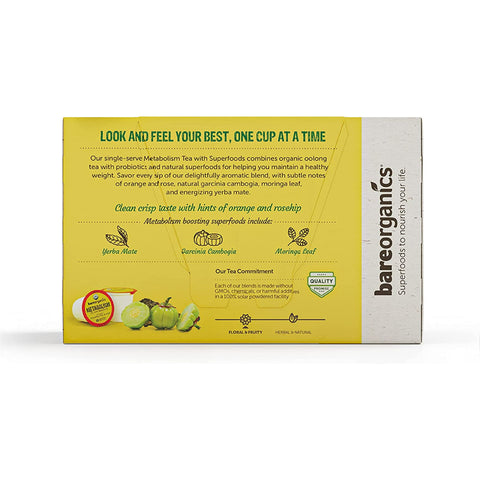 BareOrganics Slim Care Superfood Tea - Oolong Tea - 10 K-Cups