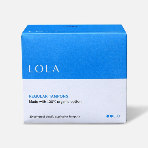 Lola Regular Tampons Compact Plastic Applicator -- 20 Tampons