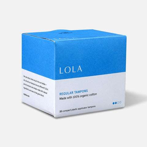Lola Regular Tampons Compact Plastic Applicator -- 20 Tampons