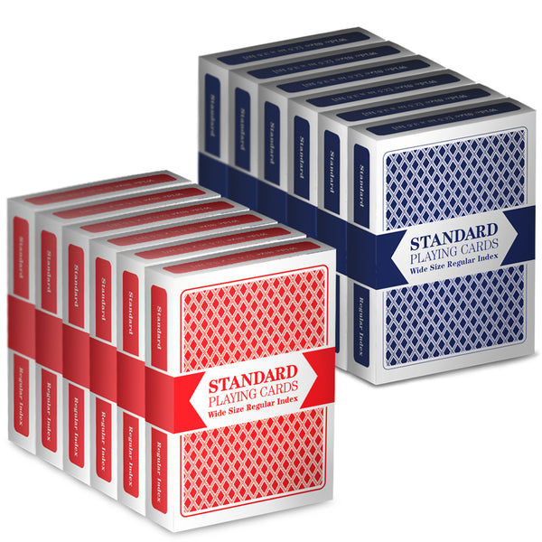 12 Decks (6 Red/6 Blue) Brybelly Cards (Wide/Standard)