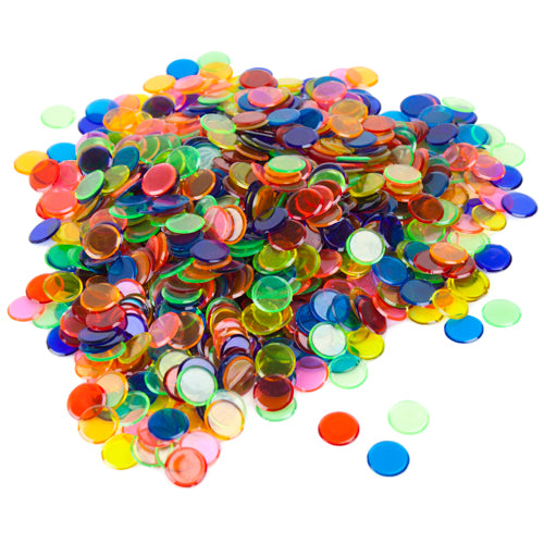 1000 Pack Mixed Colored Bingo Chips (7 Different Colors)