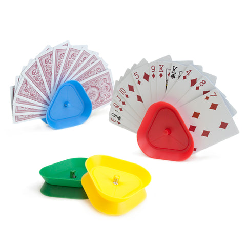Set of 4 Triangle-shaped Hands-free Playing Card Holders