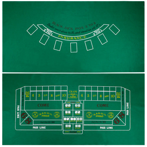 Blackjack and Craps Felt Layout
