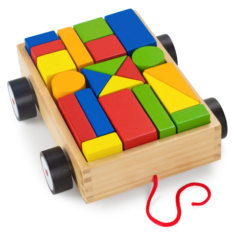 Take-Along Building Block Wagon
