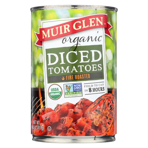 Muir Glen Fire Roasted Diced Tomatoes - Tomatoes - Case Of 12 - 14.5 Oz.