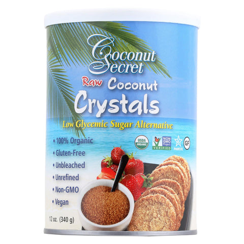 Coconut Secret Raw Crystals - Coconut - Case Of 12 - 12 Oz.