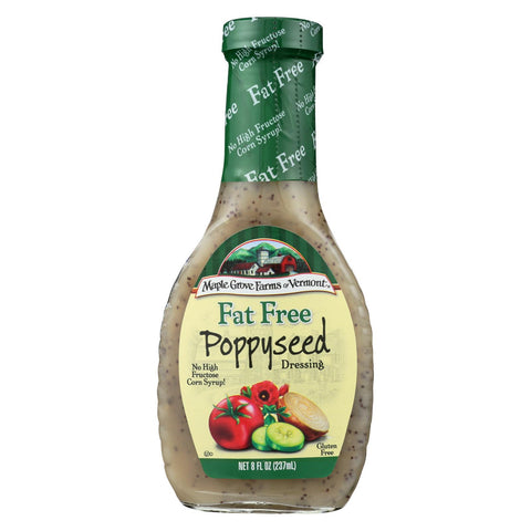 Maple Grove Farms Fat Free Poppyseed Dressing - Case Of 12 - 8 Oz.