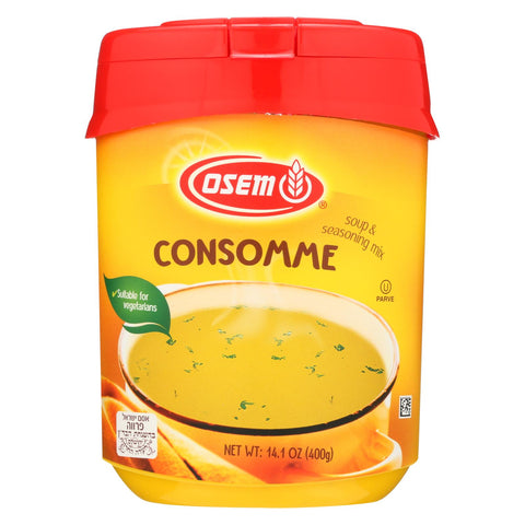 Osem Consomme Soup And Seasoning Mix - Chicken - Case Of 12 - 14.1 Oz.