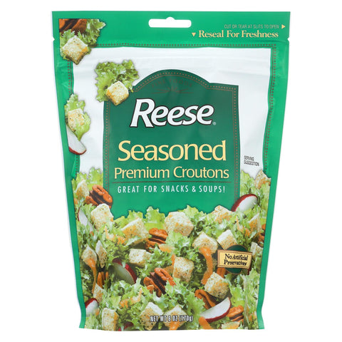 Reese Seasoned Premium Croutons - Case Of 12 - 6 Oz.