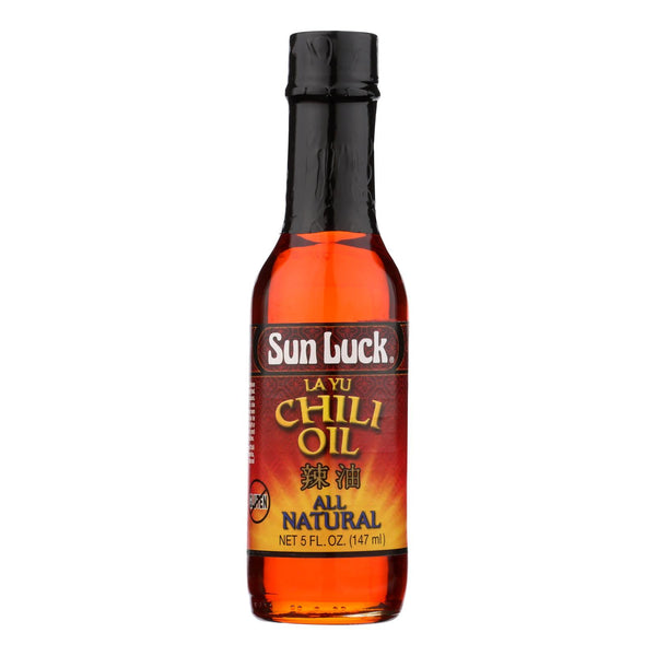 Sun Luck La Yu Chili Oil  - Case Of 12 - 5 Fz