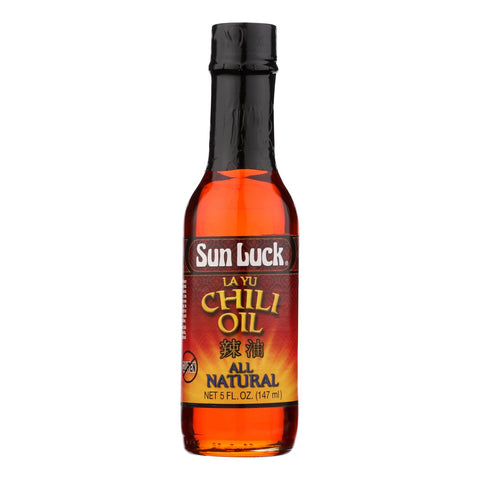 Sun Luck La Yu Chili Oil  - Case Of 12 - 5 Fz
