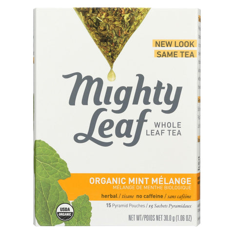 Mighty Leaf Tea Herbal Tea - Organic Mint Melange - Case Of 6 - 15 Bags