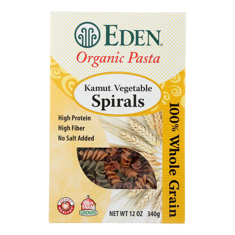 Eden Foods - Spirals Organic Kamut Vegetable - Case Of 6 - 12 Oz