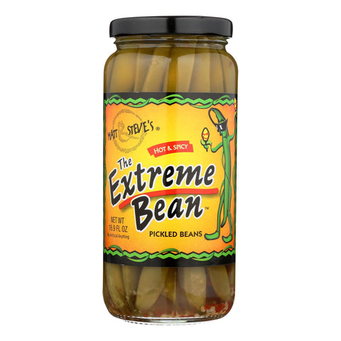 The Extreme Bean - Beans Pickled Hot & Spicy - Case Of 12 - 16.9 Fz