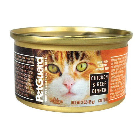 Petguard Cats Food - Chicken And Beef Dinner - Case Of 24 - 3 Oz.