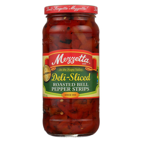 Mezzetta Deli - Sliced Roasted Bell Pepper Strips - Case Of 6 - 16 Oz.