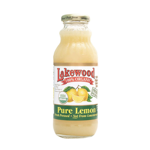 Lakewood Organic Pure Lemon - Lemon - Case Of 12 - 12.5 Fl Oz.