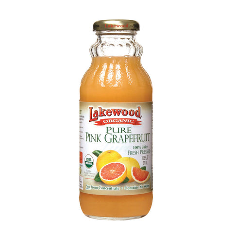 Lakewood Pure Pink Grapefruit Juice - Grapefruit - Case Of 12 - 12.5 Fl Oz.