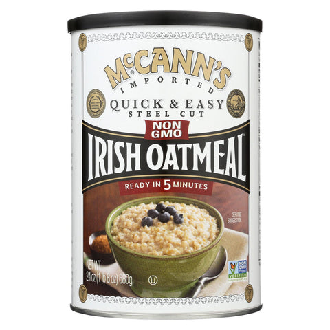 Mccann's Irish Oatmeal Quick And Easy Steel Cut - Case Of 12 - 24 Oz.