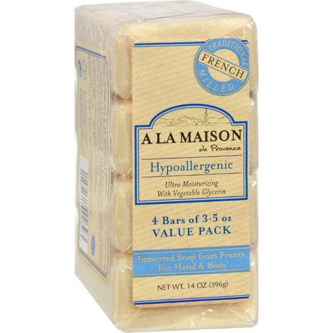A La Maison Bar Soap Unscented Value Pack - 3.5 Oz Each - Pack Of 4