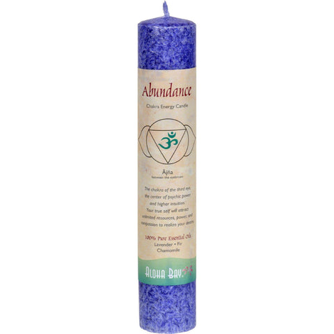 Aloha Bay Chakra Pillar Candle Abundance Indigo - 1 Candle