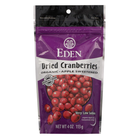 Eden Foods Eden Organic Dried Cranberries Apple Sweetened - Case Of 15 - 4 Oz