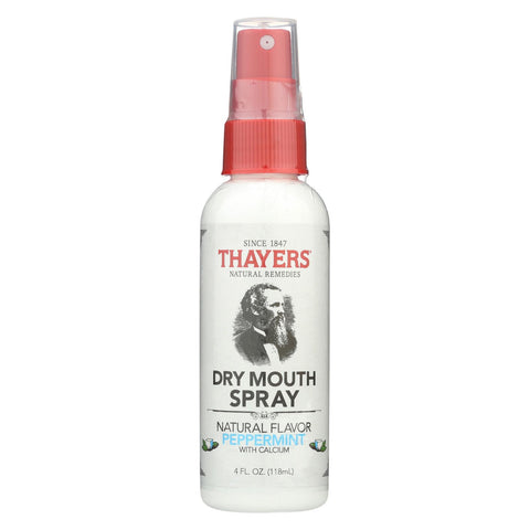 Thayers Dry Mouth Spray - Natural Peppermint Flavor - 4 Fl Oz