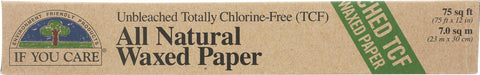 If You Care Waxed Paper - All Natural - 100 Percent Unbleached - 75 Sq Ft