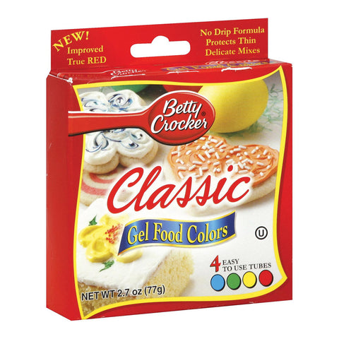 Betty Crocker Gel Food Colors - Classic - Case Of 12 - 2.72 Oz.