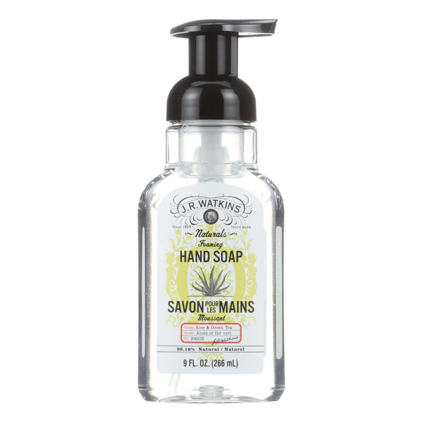 J.r. Watkins Hand Soap - Foam - Aloe & Green Tea - Case Of 6 - 9 Fl Oz