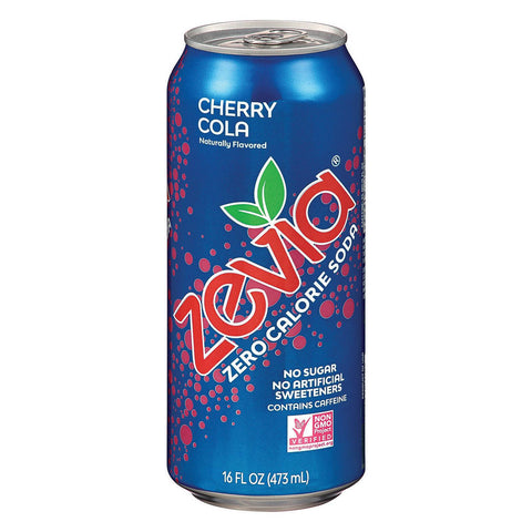 Zevia Zero Calorie Soda - Cherry Cola - Case Of 12 - 16 Fl Oz