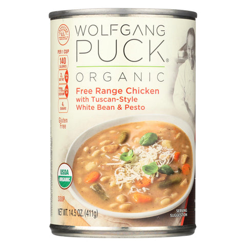 Wolfgang Puck Organic Soup - Wheat, Bean And Pesto - Case Of 12 - 14.5 Oz.