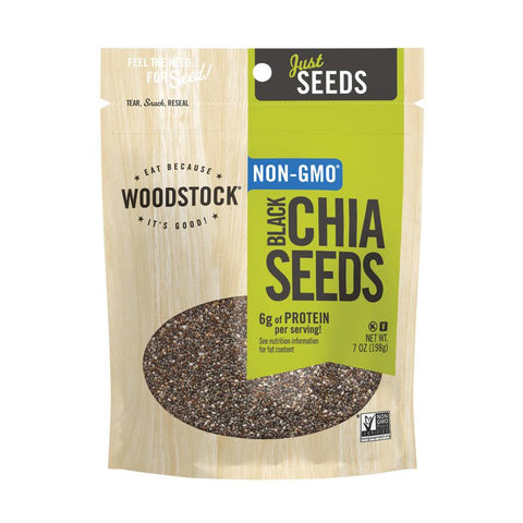 Woodstock Black Chia Seeds - Case Of 6 - 7 Oz.